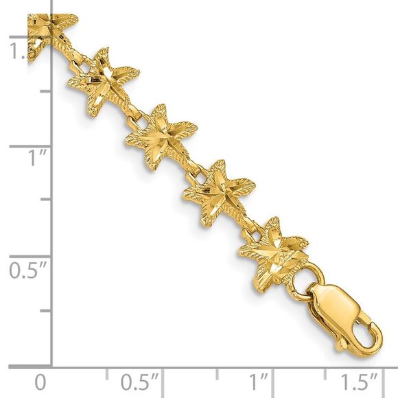 14k Yellow Gold Starfish Bracelet